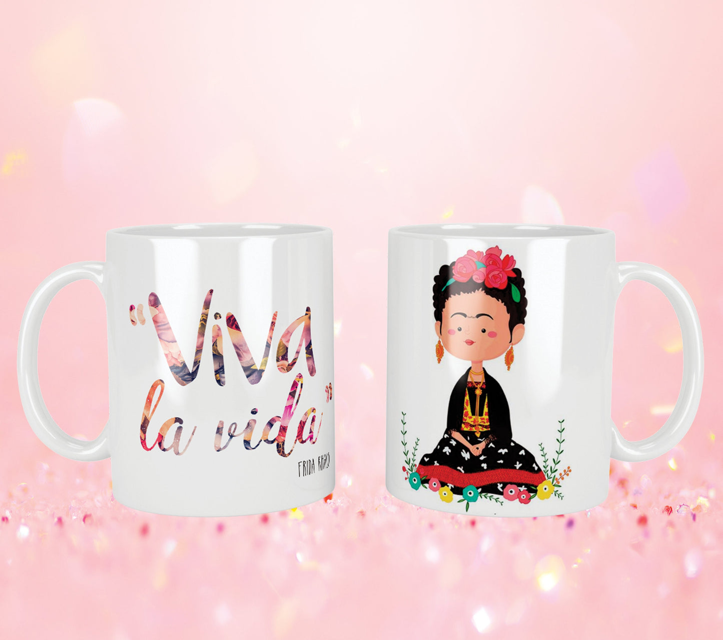 Viva la Vida Frida Design Cup - Cute Design 11 Oz Mug - Gift