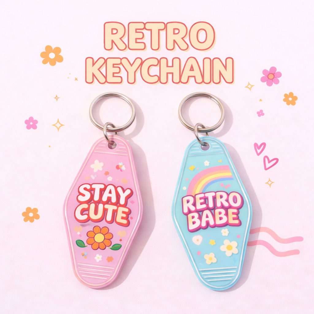 RETRO KEYCHAIN UV DTF
