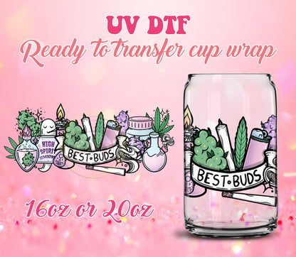 UV DTF Cup Wrap - Ready to Transfer  4/20 Design DIY 16oz and 20oz Prints - Libbey Glass Can - Customizable
