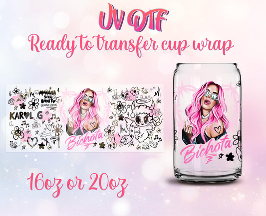 UV DTF Cup Wrap - Ready to Transfer  Manana Sera Bonito - DIY 16oz and 20oz Prints - Libbey Glass Can - Customizable