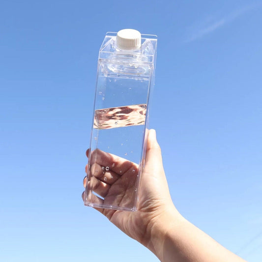 16oz Milk Carton Water Bottle | Acrylic Blank Tumbler | Customizable DIY Bottle | 500ml Cute Drinkware