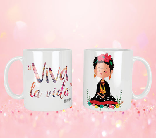 Viva la Vida Frida Design Cup - Cute Design 11 Oz Mug - Gift