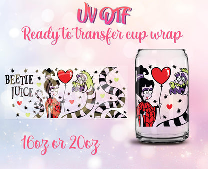 UV DTF Cup Wrap - Ready to Transfer - Halloween - DIY 16oz and 20oz Prints - Libbey Glass Can - Customizable