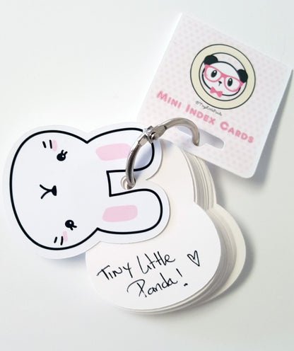 Bunny Mini Index Cards - Flash Cards - Little Gifts