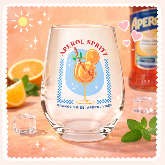 UV DTF Decals - Ready to Apply - Cocktails - Aperol Spritz - DIY Decal - Customizable