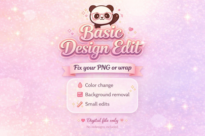 Basic Design Edit | Fix Wrap or PNG | Color Change, Background Removal | Uv DTF, DTF, Sublimation File