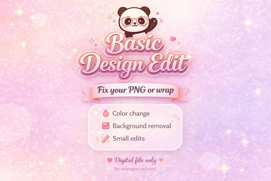 Basic Design Edit | Fix Wrap or PNG | Color Change, Background Removal | Uv DTF, DTF, Sublimation File