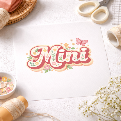 Mama Mini Matching DTF Transfer Set - Floral Spring Heat Transfer - Mommy and Me Shirt Design - Cute Pastel Flower DTF Decal - Ready to Press