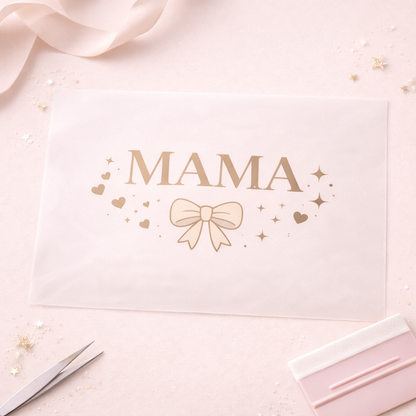 Mama & Mini DTF Transfer Set – Matching Family Heat Transfer – Bow Design – Ready to Press DTF – Mom and Child Shirt Decal