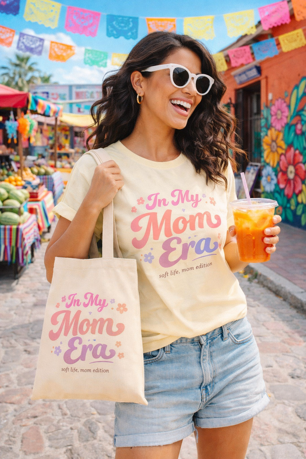 In My Mom Era DTF Transfer – Trendy Mom Life Design – Pink Purple Gradient Heat Transfer – Ready to Press