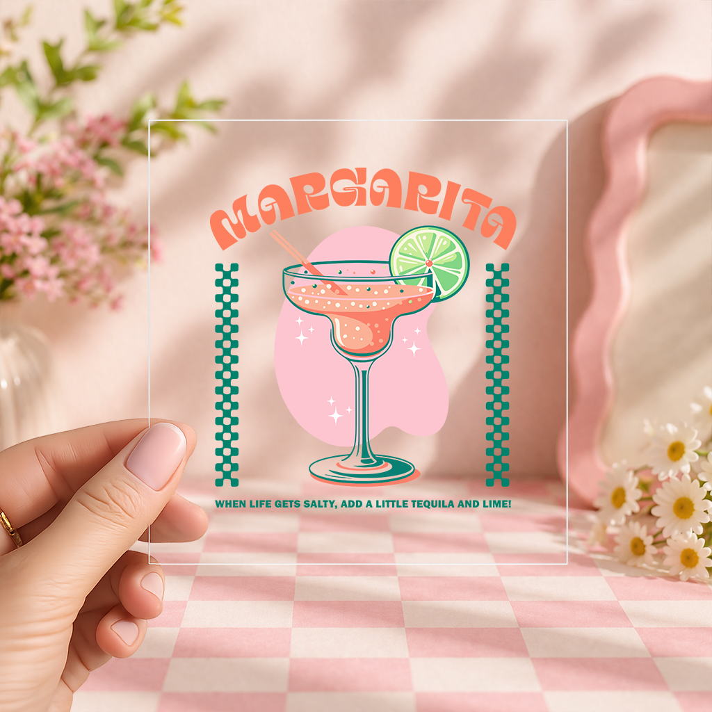 UV DTF Decals - Ready to Apply - Margarita - DIY Decal - Customizable