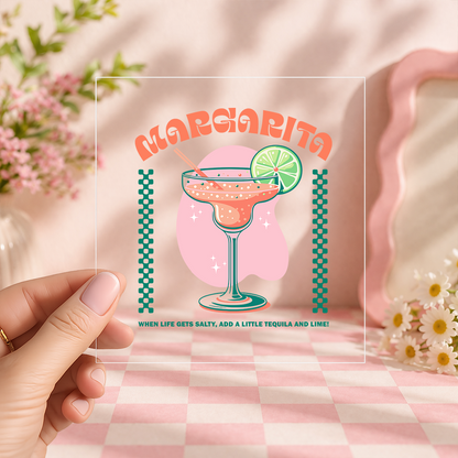 UV DTF Decals - Ready to Apply - Margarita - DIY Decal - Customizable
