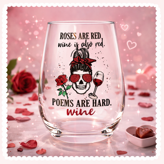 UV DTF Decals - Ready to Apply - Roses are Red Design Prints - DIY Decal - Customizable