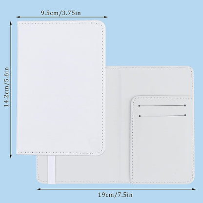 Cute Flower Design Passport Cover - PU Leather Wallet Card Holder For Document - Custom Gift