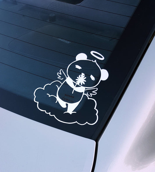 Angel Panda Window Decal - Car Decal - Vinyl Panda Sticker - Bumper Sticker