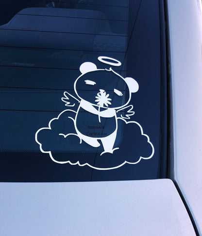 Angel Panda Window Decal - Car Decal - Vinyl Panda Sticker - Bumper Sticker