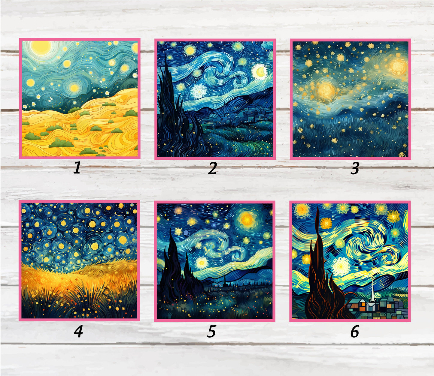 Starry Inspired Phone Wallet - Adhesive PU Leather Card Holder For Phone - Custom Gift - Stick on Pocket - Card Caddy