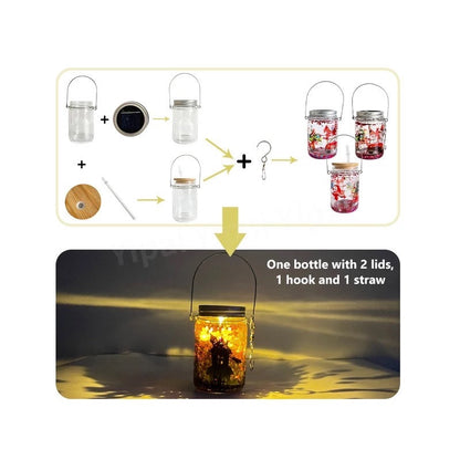Blank Sublimation Glowing Elf Lantern Cup - Snowglobe Beer Can - Double Walled 11oz Glass - Soda Can Cup with 2 Lids Hook and Straw