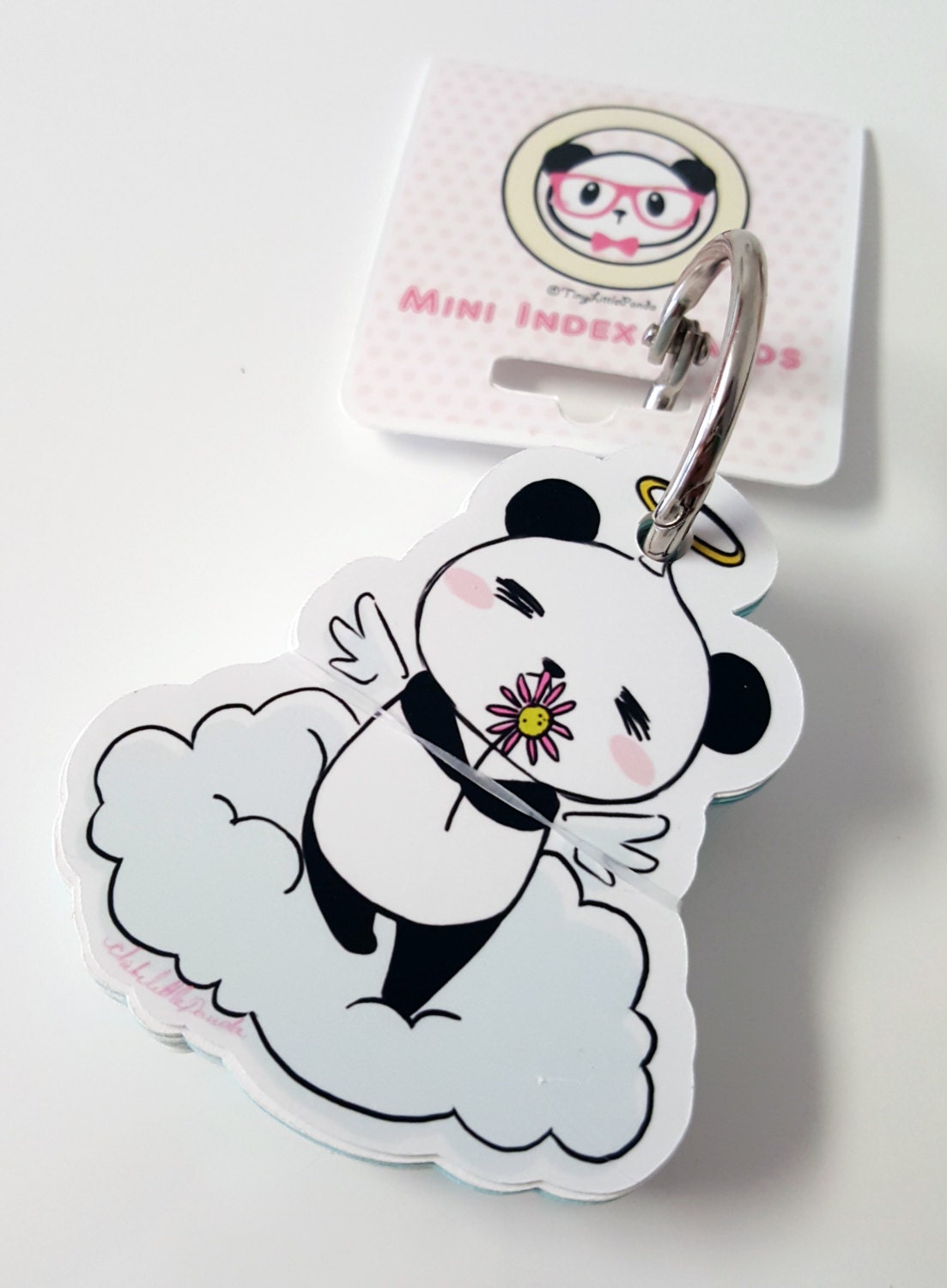 Angel Panda Index Cards - Mini Flash Cards - Little Gifts